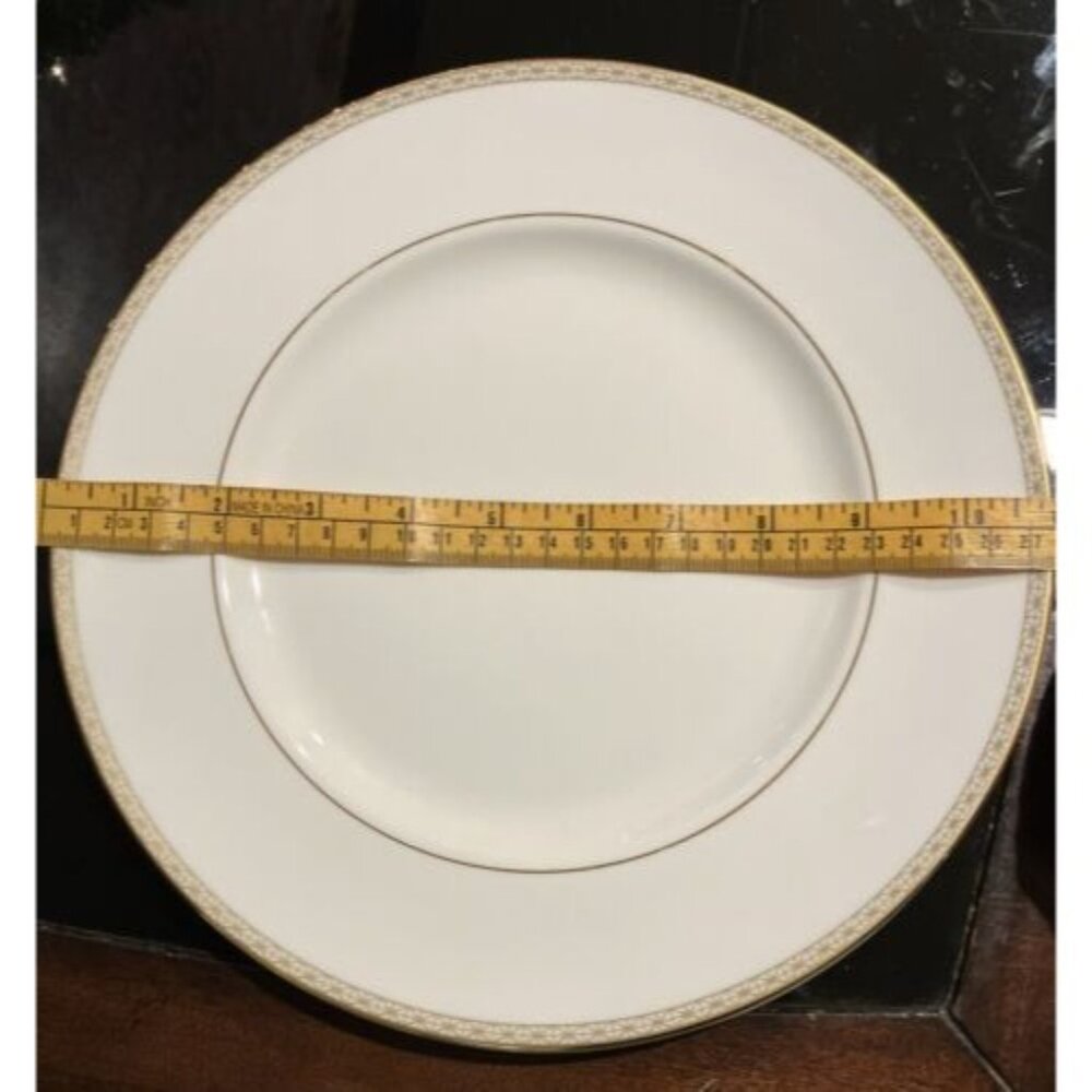 Waterford Lismore Diamond Gold Dinner Plate Set of 2 - Picture 5 of 5